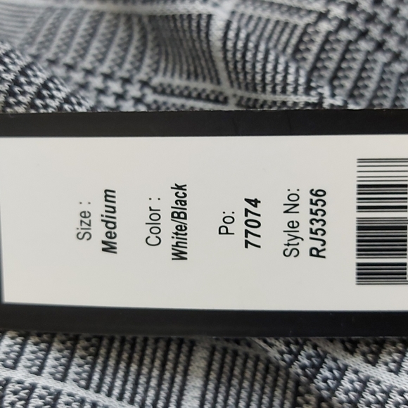 Romeo & Juliet Couture black and white tartan pull on stretch pants - Picture 9 of 9